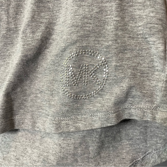 Michael Kors Gray zipper back short sleeve tshirt Women's Top size medium - Picture 4 of 10